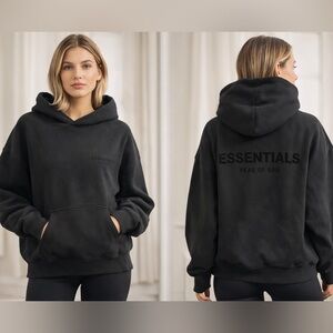 Essentials Fear of God Black Hoodie